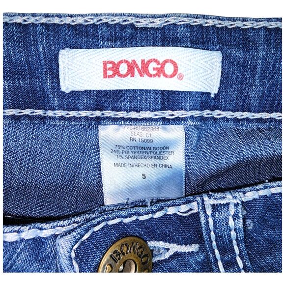 Bongo Vintage Jeans-SIZE 5 JUNIOR- Low Rise Flare Jeans Y2K - Picture 12 of 14